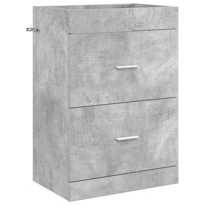 vidaXL Bathroom Furniture Set Concrete Grey 61 x 40 x 84.5 cm
