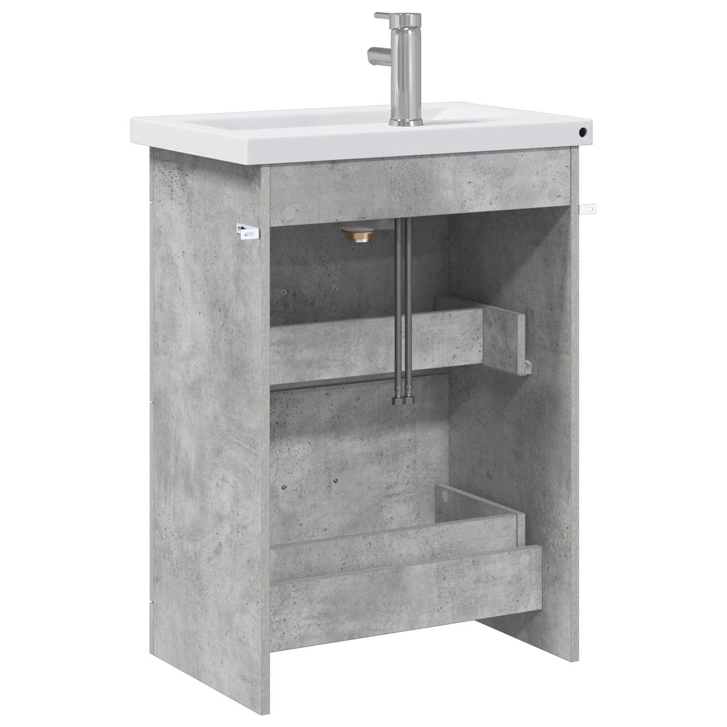 vidaXL Bathroom Furniture Set Concrete Grey 61 x 40 x 84.5 cm