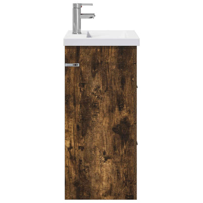 vidaXL Bathroom Furniture Set Smoked Oak 61 x 40 x 84.5 cm