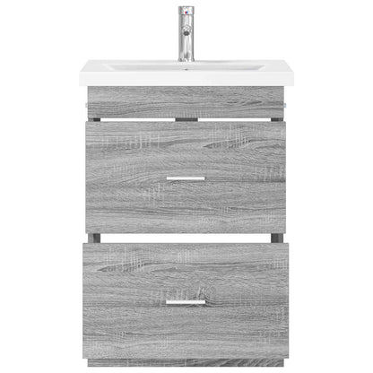 vidaXL Bathroom Furniture Set Grey Sonoma 61 x 40 x 84.5 cm