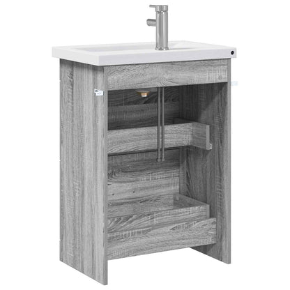 vidaXL Bathroom Furniture Set Grey Sonoma 61 x 40 x 84.5 cm