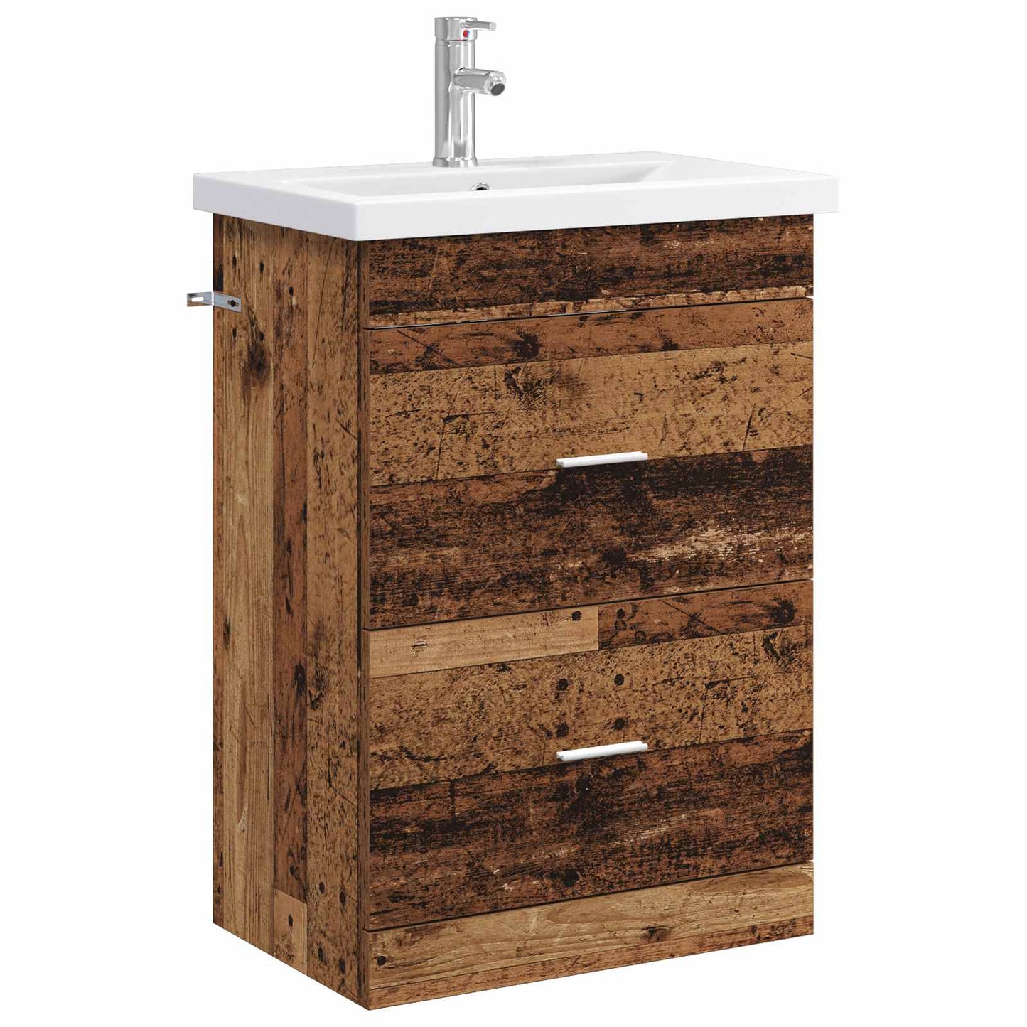 vidaXL Bathroom Furniture Set Old Wood 61 x 40 x 84.5 cm