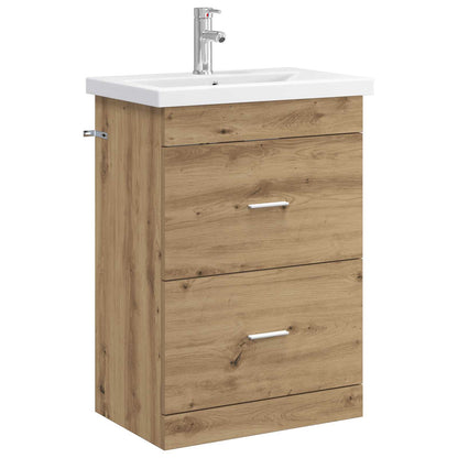 vidaXL Bathroom Furniture Set Artisan Oak 61 x 40 x 84.5 cm