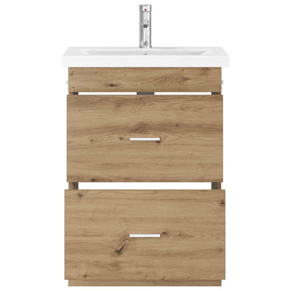 vidaXL Bathroom Furniture Set Artisan Oak 61 x 40 x 84.5 cm