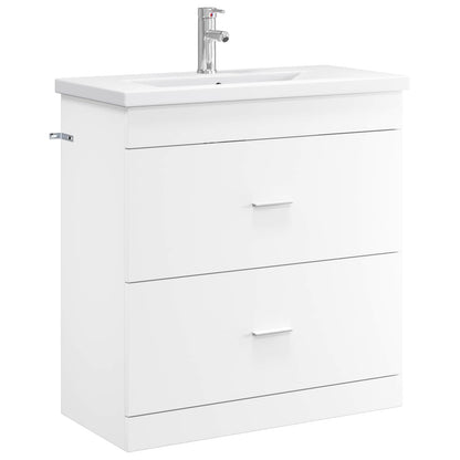 vidaXL Bathroom Furniture Set White 81 x 40 x 84.5 cm Engineered Wood