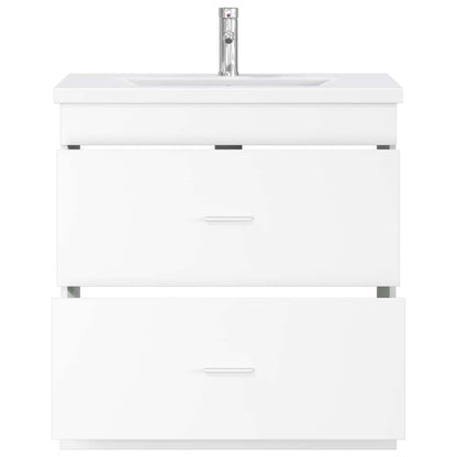 vidaXL Bathroom Furniture Set White 81 x 40 x 84.5 cm Engineered Wood