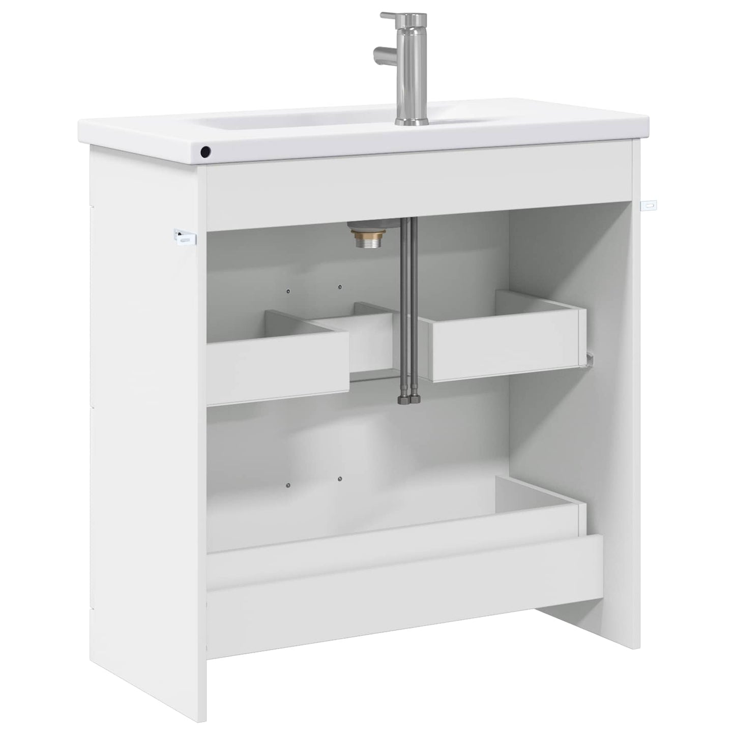 vidaXL Bathroom Furniture Set White 81 x 40 x 84.5 cm Engineered Wood