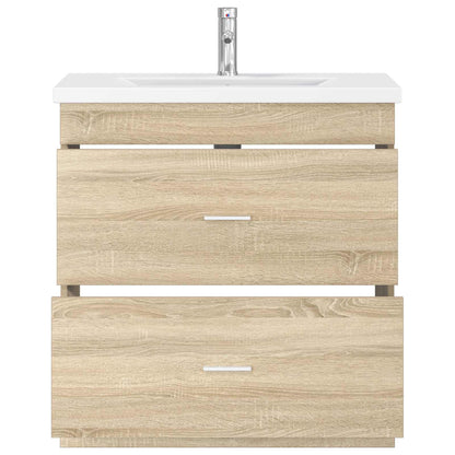 vidaXL Bathroom Furniture Set Sonoma Oak 81 x 40 x 84.5 cm