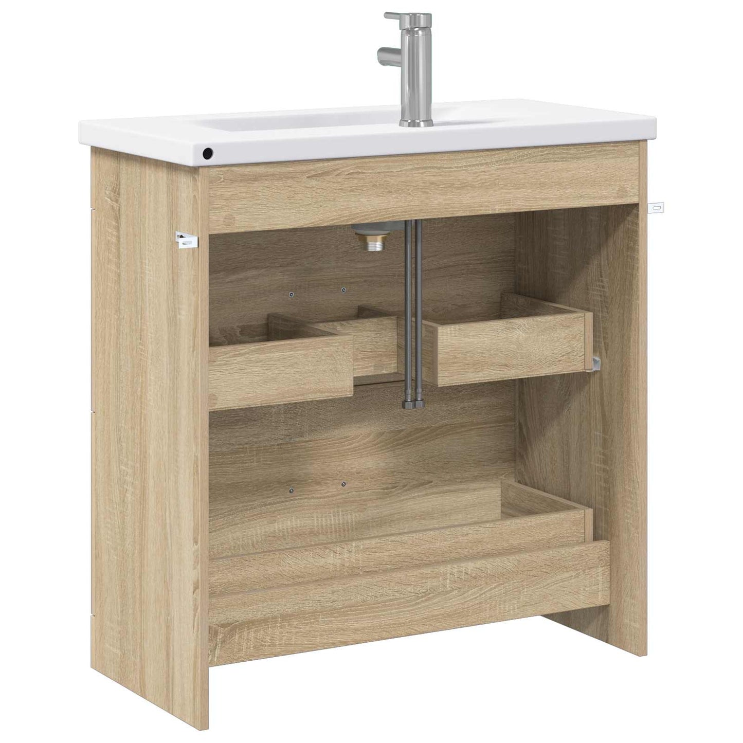 vidaXL Bathroom Furniture Set Sonoma Oak 81 x 40 x 84.5 cm