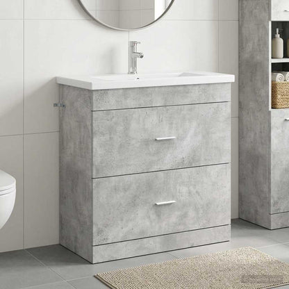vidaXL Bathroom Furniture Set Concrete Grey 81 x 40 x 84.5 cm