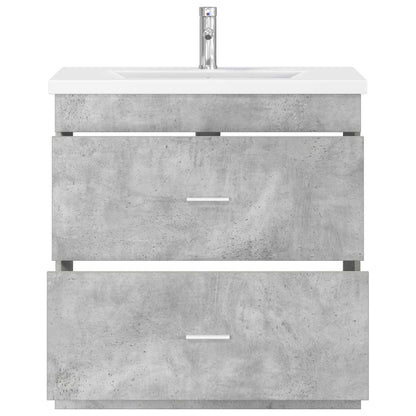 vidaXL Bathroom Furniture Set Concrete Grey 81 x 40 x 84.5 cm