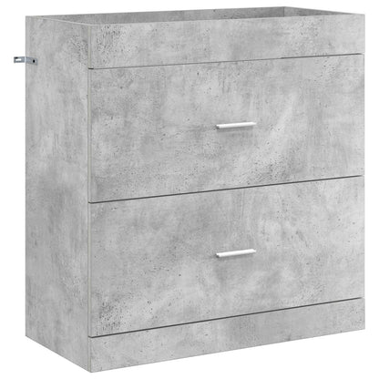 vidaXL Bathroom Furniture Set Concrete Grey 81 x 40 x 84.5 cm