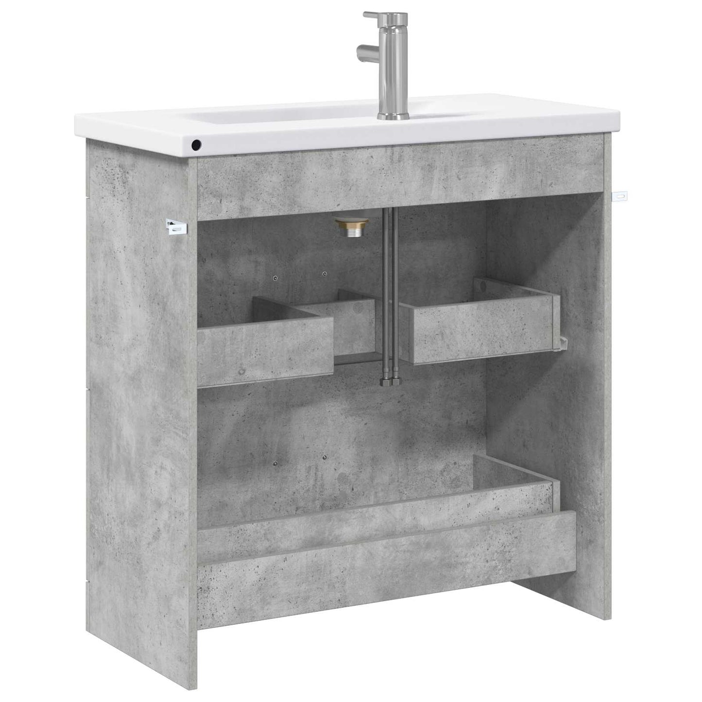 vidaXL Bathroom Furniture Set Concrete Grey 81 x 40 x 84.5 cm