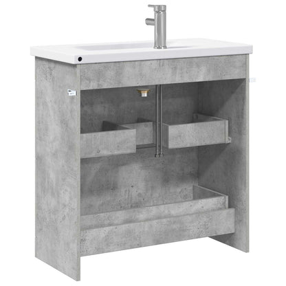 vidaXL Bathroom Furniture Set Concrete Grey 81 x 40 x 84.5 cm