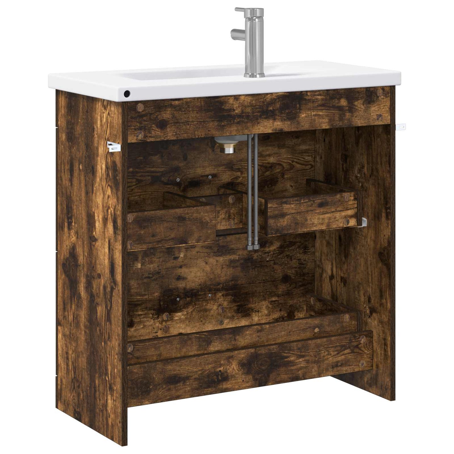 vidaXL Bathroom Furniture Set Smoked Oak 81 x 40 x 84.5 cm