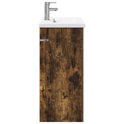 vidaXL Bathroom Furniture Set Smoked Oak 81 x 40 x 84.5 cm