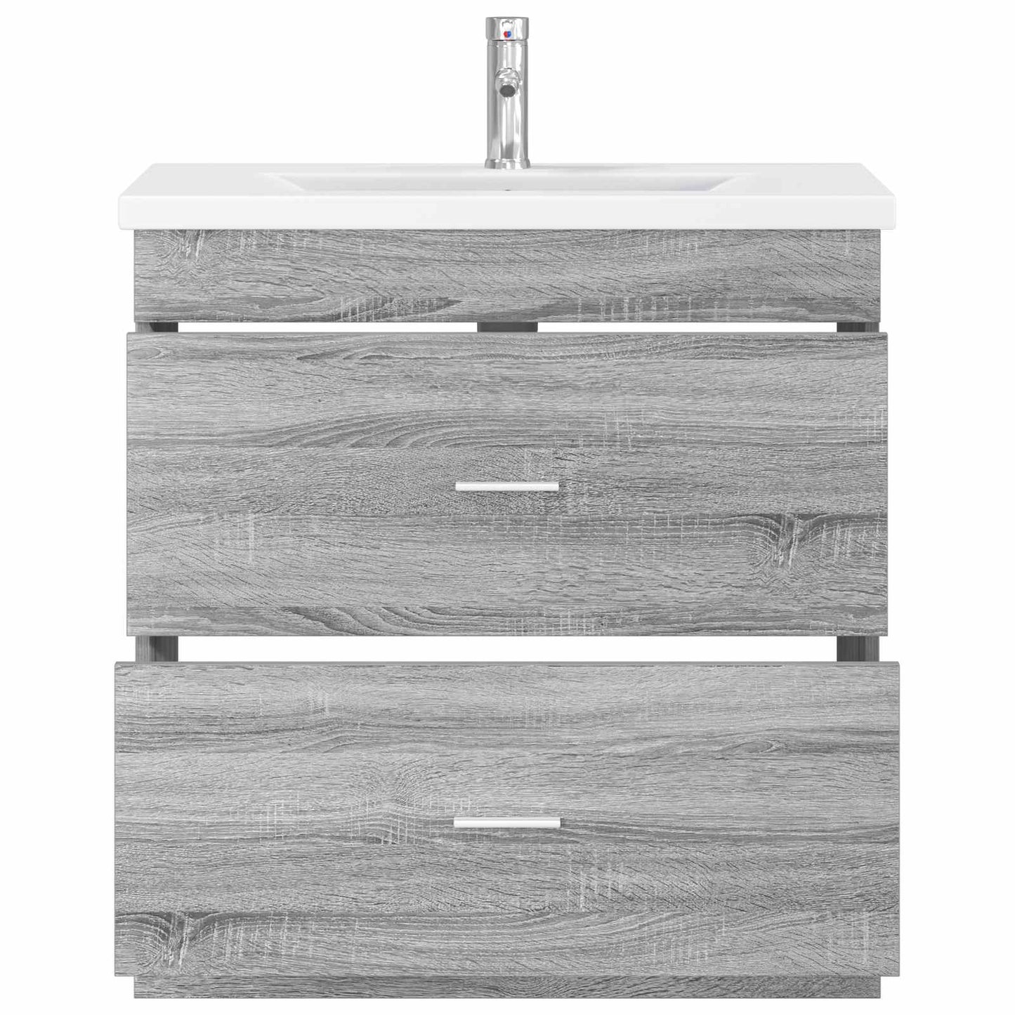 vidaXL Bathroom Furniture Set Grey Sonoma 81 x 40 x 84.5 cm