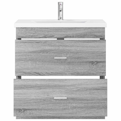 vidaXL Bathroom Furniture Set Grey Sonoma 81 x 40 x 84.5 cm