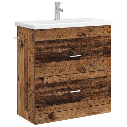 vidaXL Bathroom Furniture Set Old Wood 81 x 40 x 84.5 cm