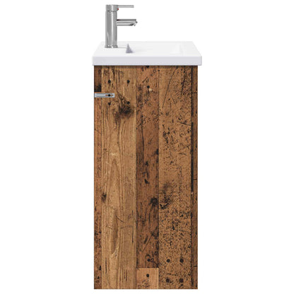 vidaXL Bathroom Furniture Set Old Wood 81 x 40 x 84.5 cm
