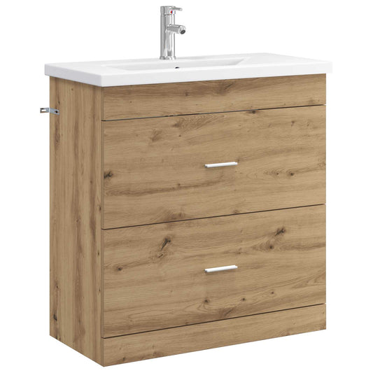 vidaXL Bathroom Furniture Set Artisan Oak 81 x 40 x 84.5 cm