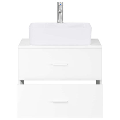 vidaXL Bathroom Furniture Set White Engineered Wood