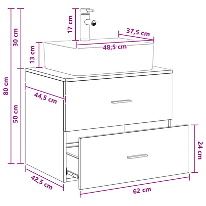 vidaXL Bathroom Furniture Set White Engineered Wood