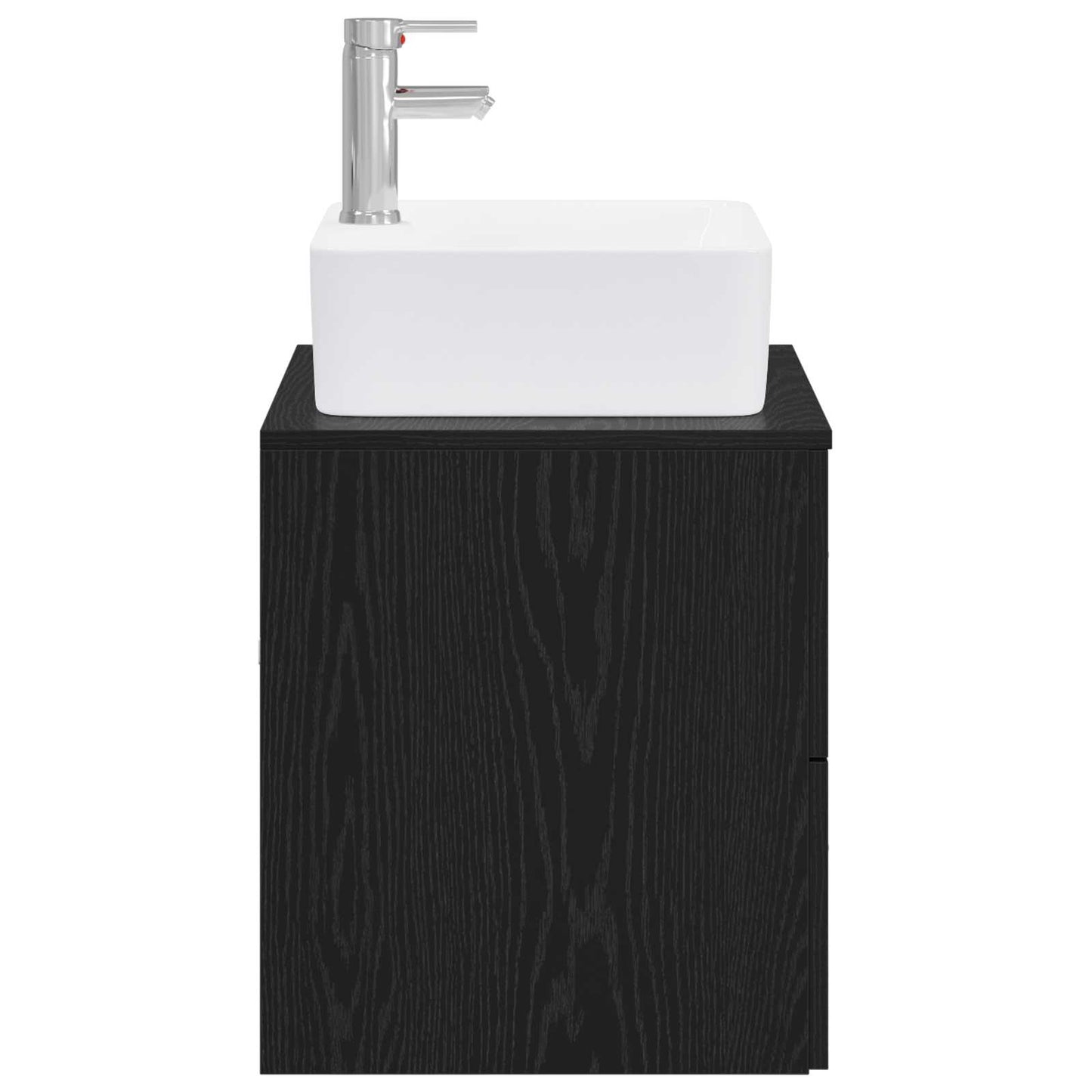 vidaXL Bathroom Furniture Set Black Oak Engineered Wood