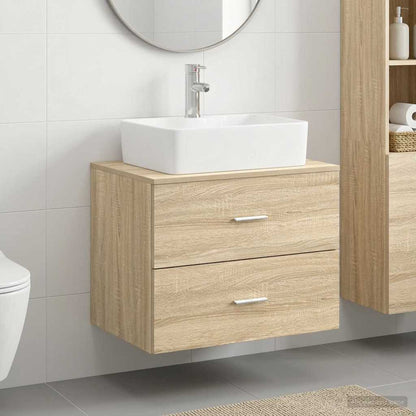 vidaXL Bathroom Furniture Set Sonoma Oak Engineered Wood