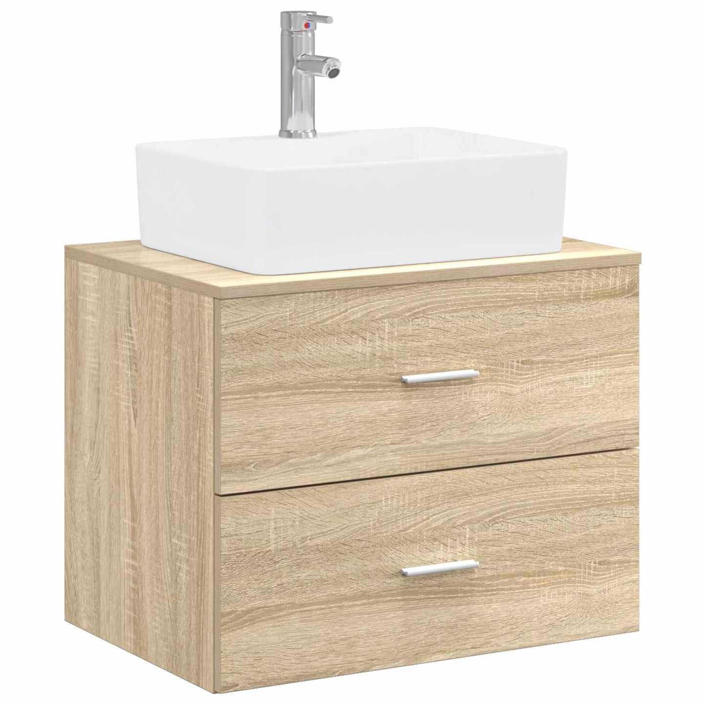 vidaXL Bathroom Furniture Set Sonoma Oak Engineered Wood
