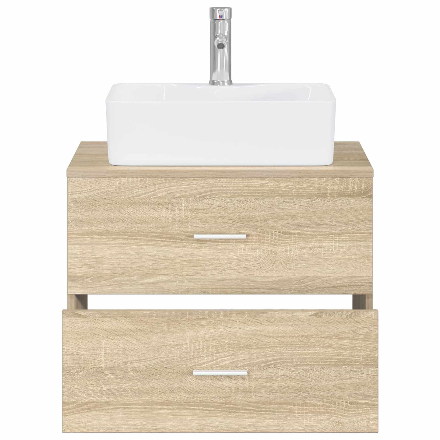 vidaXL Bathroom Furniture Set Sonoma Oak Engineered Wood