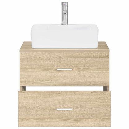 vidaXL Bathroom Furniture Set Sonoma Oak Engineered Wood