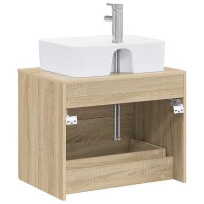 vidaXL Bathroom Furniture Set Sonoma Oak Engineered Wood