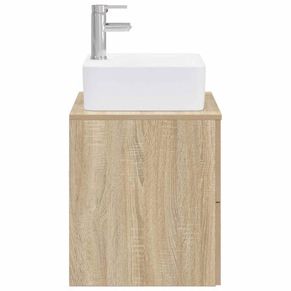 vidaXL Bathroom Furniture Set Sonoma Oak Engineered Wood