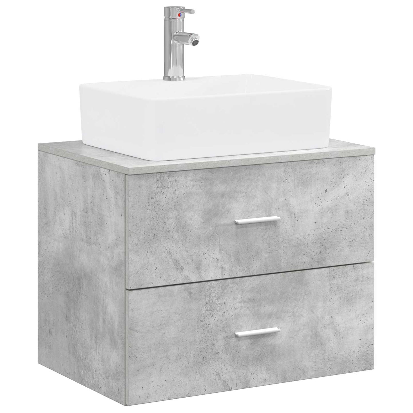 vidaXL Bathroom Furniture Set Concrete Grey Engineered Wood