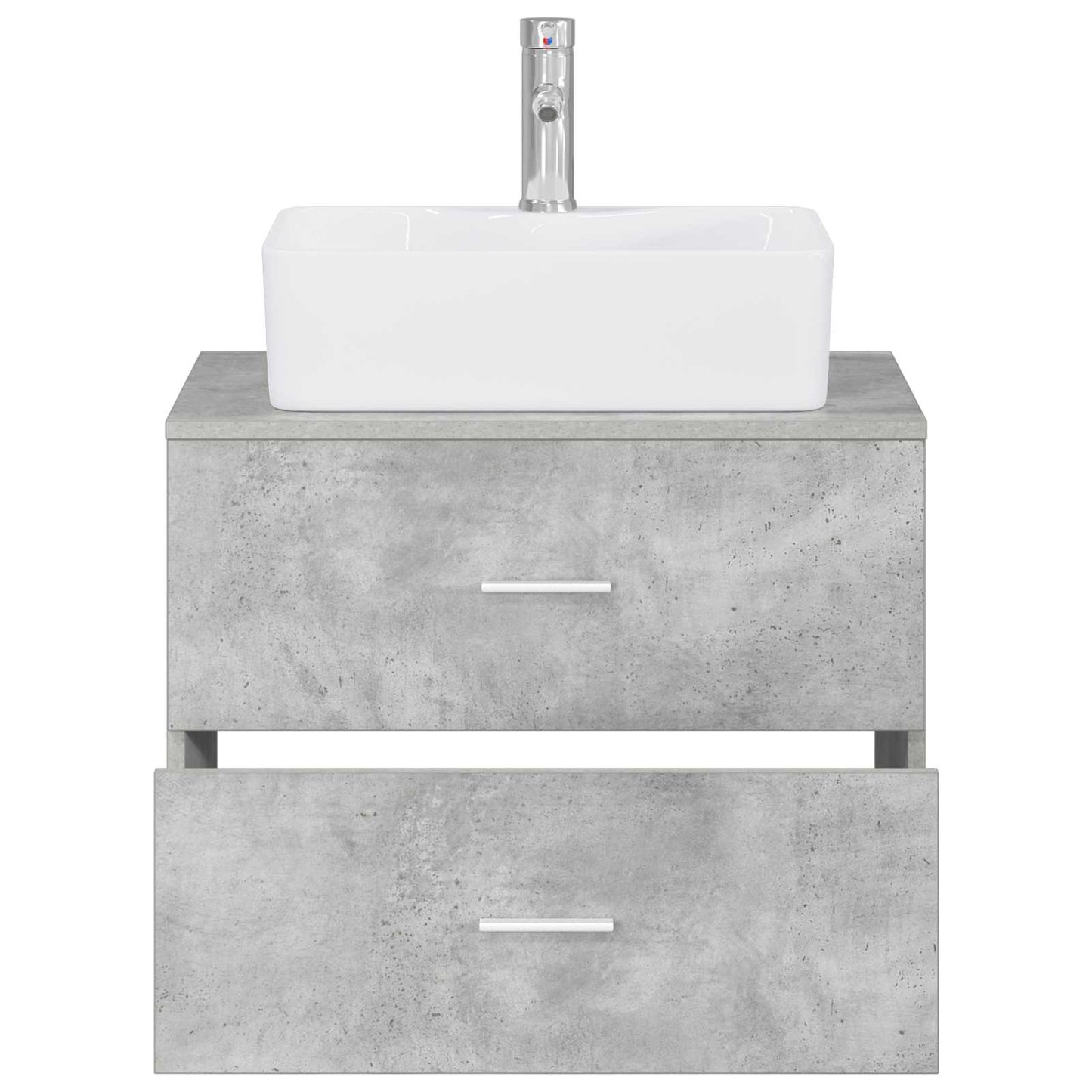 vidaXL Bathroom Furniture Set Concrete Grey Engineered Wood