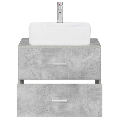vidaXL Bathroom Furniture Set Concrete Grey Engineered Wood
