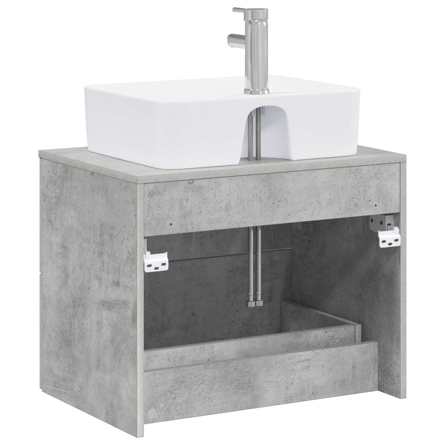 vidaXL Bathroom Furniture Set Concrete Grey Engineered Wood