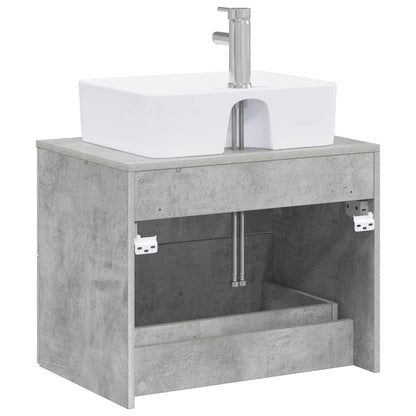 vidaXL Bathroom Furniture Set Concrete Grey Engineered Wood