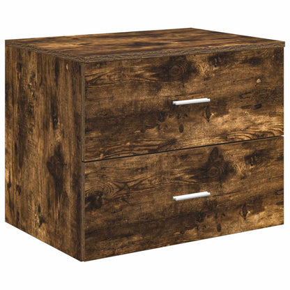 vidaXL Bathroom Furniture Set Smoked Oak Engineered Wood