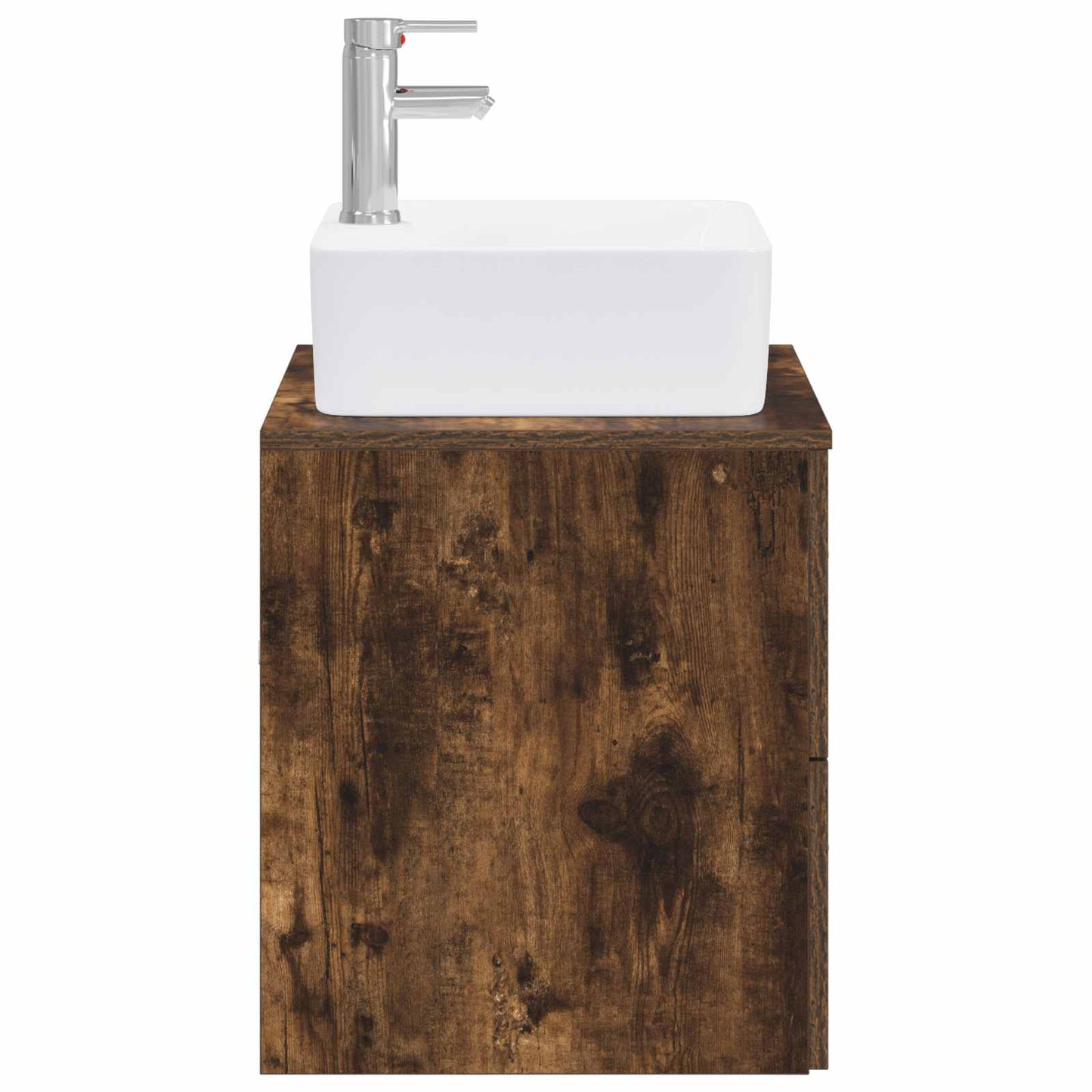 vidaXL Bathroom Furniture Set Smoked Oak Engineered Wood