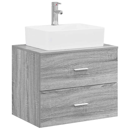 vidaXL Bathroom Furniture Set Grey Sonoma Engineered Wood