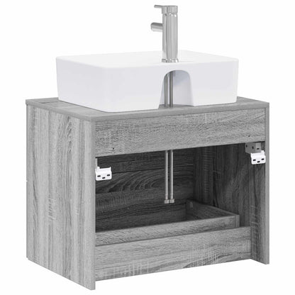 vidaXL Bathroom Furniture Set Grey Sonoma Engineered Wood