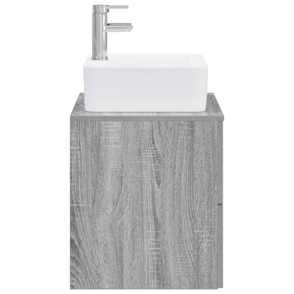 vidaXL Bathroom Furniture Set Grey Sonoma Engineered Wood