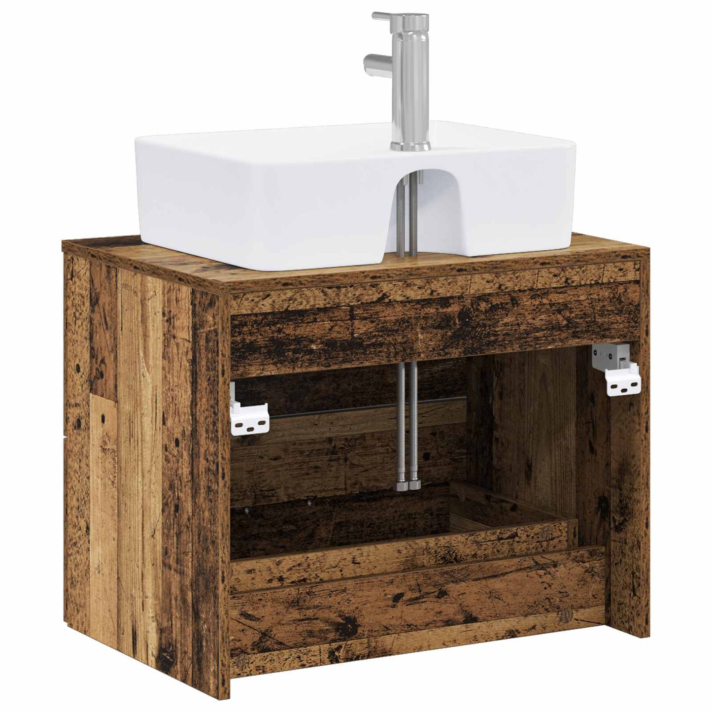 vidaXL Bathroom Furniture Set Old Wood Engineered Wood