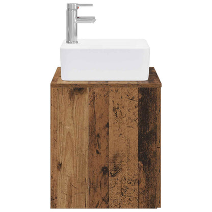 vidaXL Bathroom Furniture Set Old Wood Engineered Wood
