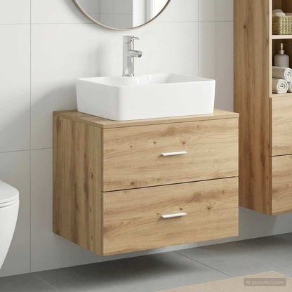 vidaXL Bathroom Furniture Set Artisan Oak Engineered Wood