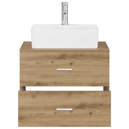 vidaXL Bathroom Furniture Set Artisan Oak Engineered Wood