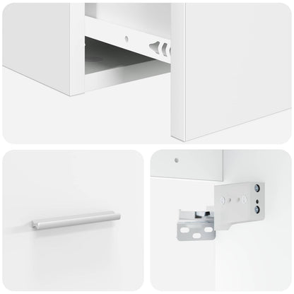 vidaXL Bathroom Furniture Set White Engineered Wood