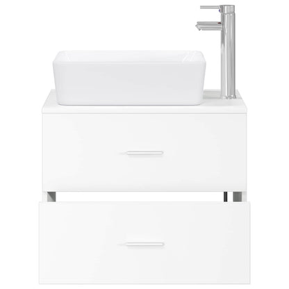 vidaXL Bathroom Furniture Set White Engineered Wood